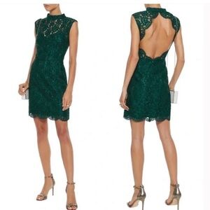 Sandro Paris green backless lace dress